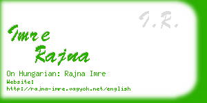 imre rajna business card